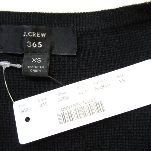 NWT J.Crew Juliette in Black Open-Front Knit Collarless Sweater Blazer XS - Picture 3 of 8
